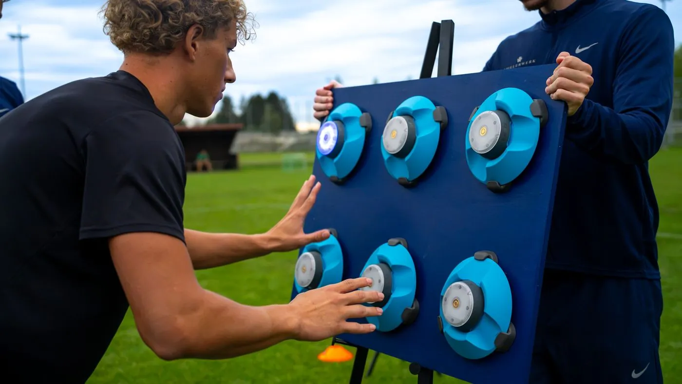 Reaktionstest mit Lichtsensoren